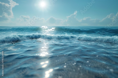 summer sun over the sea sand background
