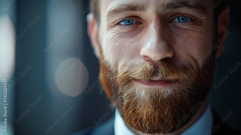 successful businessman banker smiling at camera in close up portrait successful businessman banker smiling at camera in close up portrait