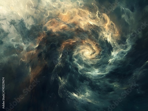 Cosmic Swirl of Nebula Dust and Starlight