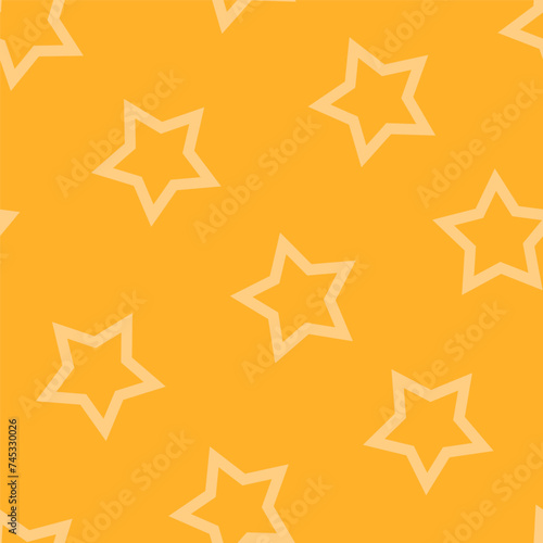 Yellow seamless pattern with stars