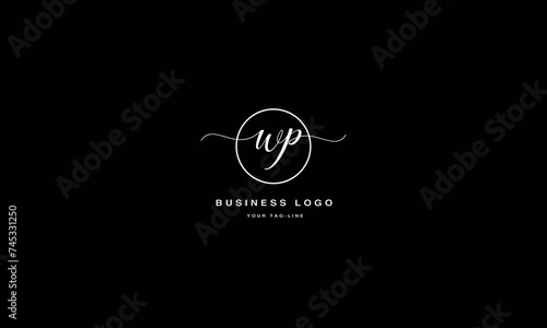 WP, PW, W, P, Abstract Letters Logo Monogram