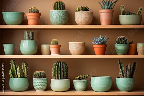 Cacti Green Kitchen Oasis: Terracotta Warmth & soft Terracotta pots Decor