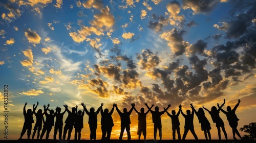 Supportive group of diverse people motivating each other with encouragement and empowerment