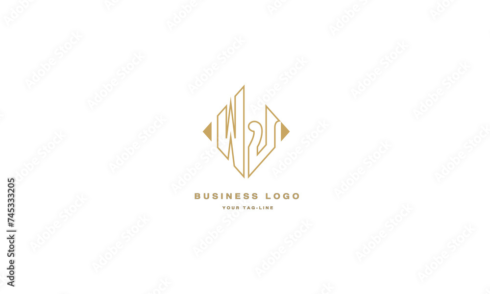 WJ, JW, W, J, Abstract Letters Logo monogram WJ, JW, W, J, Abstract Letters Logo monogram
