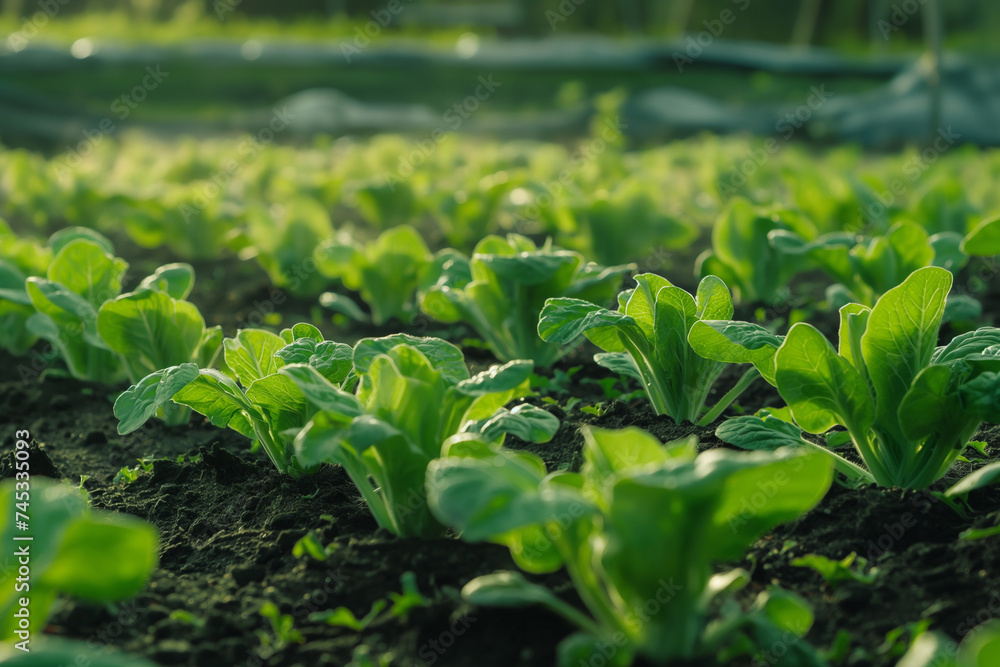 Modern farming technology revolutionizing agriculture as a farmer uses innovative methods to grow fresh vegetables on a vibrant farm. Modern farming technology revolutionizing agriculture as a farmer uses innovative methods to grow fresh vegetables on a vibrant farm.