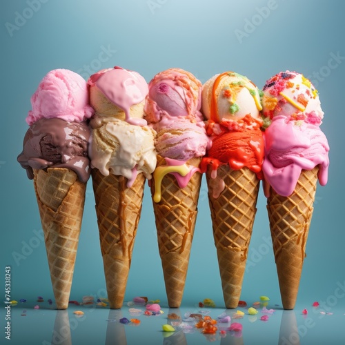 diffrent Set of ice creams