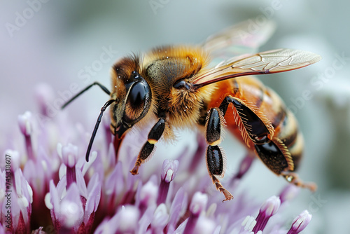 Close up bee on a flower © paul