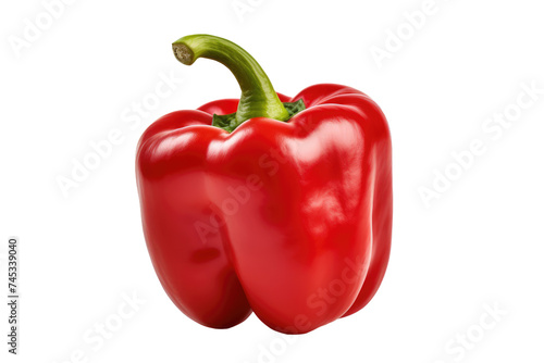 Red Bell Pepper Graphic Isolated on Transparent Background