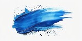 Blue Watercolor Brush Strokes, Isolated on White Background for Artistic Expression