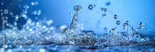 Dancing Element, Water and Air Bubbles in a Fluid Ballet