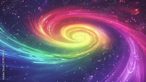 dark holographic rainbow swirl background for futuristic and fantasy-themed designs with vibrant colors and luminescent holography