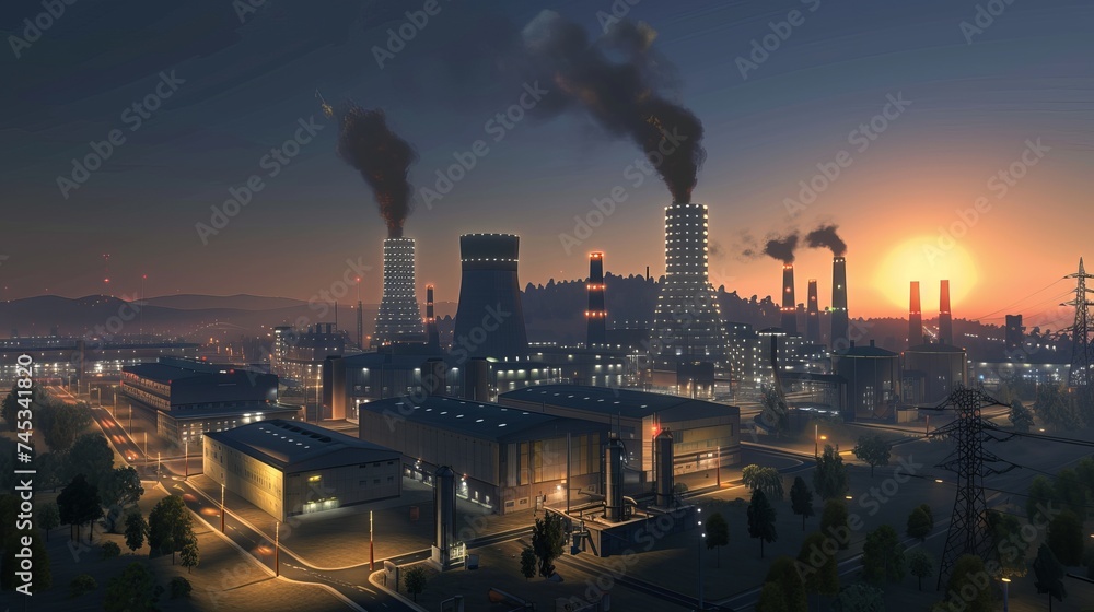 twilight power plant for the industrial estate