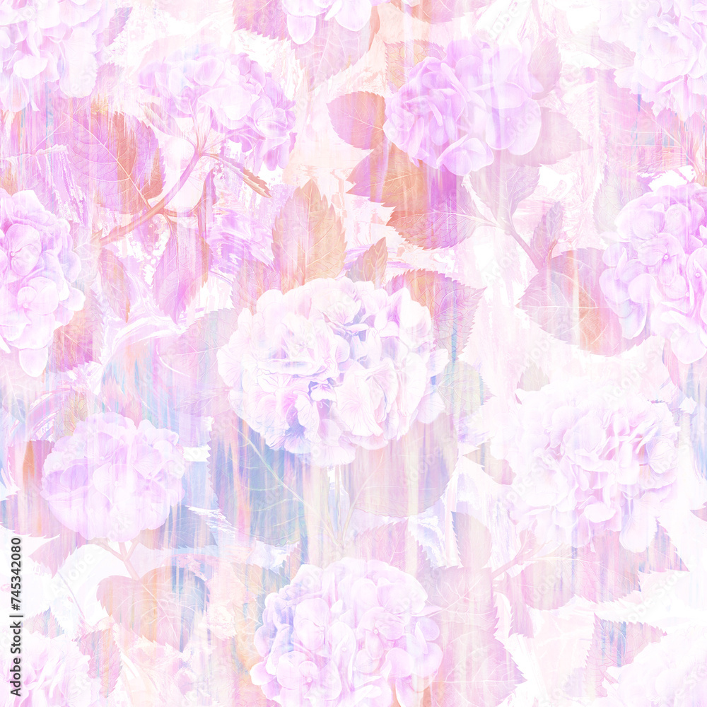 Pink pattern seamless aesthetic floral abstract watercolor repeating background soft pastel colors surreal distorted flowers textured abstract background