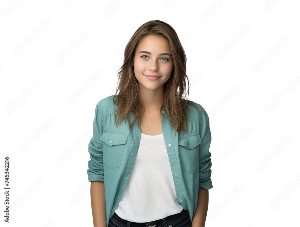 portrait of teen girl with happy face, gentle and friendly young woman portrait of teen girl with happy face, gentle and friendly young woman