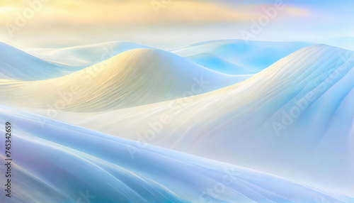 Abstraction of mountains and hills in pastel calm colors. For creating posters, design products, postcards