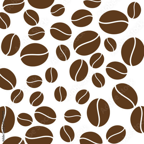 Coffee beans pattern. Coffee vectors.