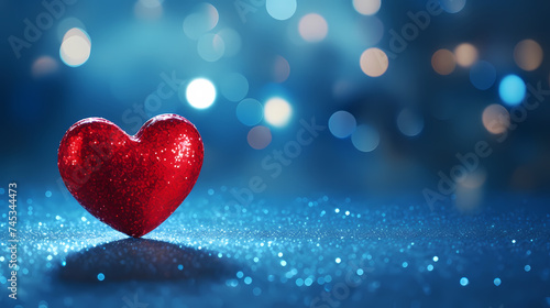 Red hearts bokeh, Valentine's Day background