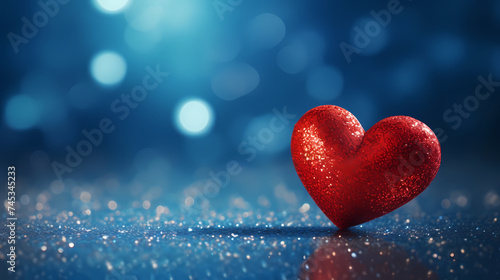 Red hearts bokeh, Valentine's Day background