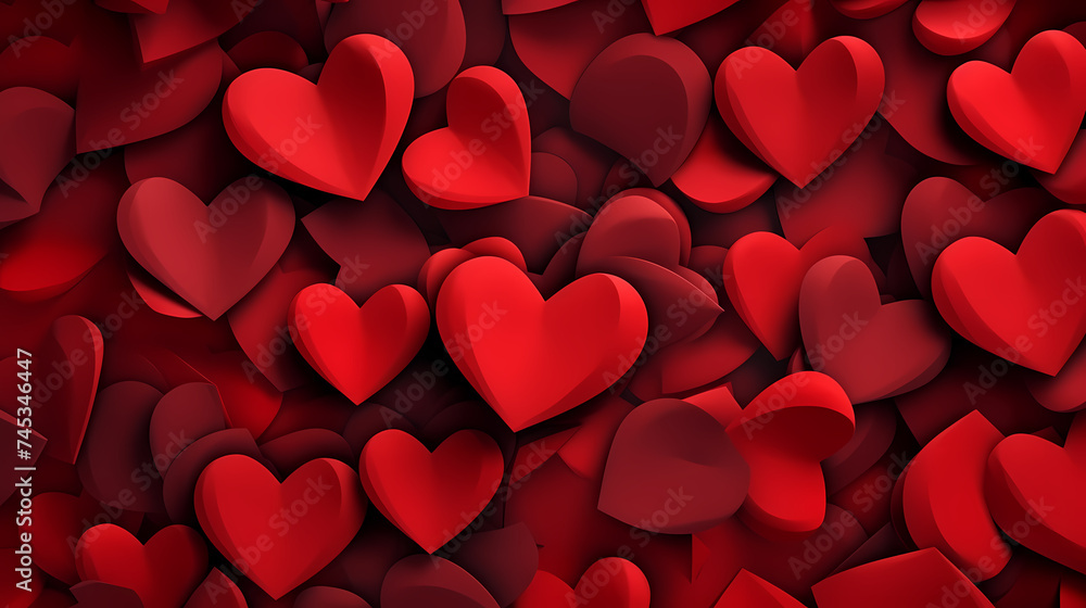 Red hearts bokeh, Valentine's Day background Red hearts bokeh, Valentine's Day background