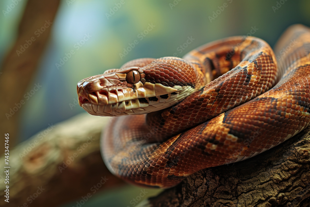 Fototapeta premium Close up of a snake in a nature