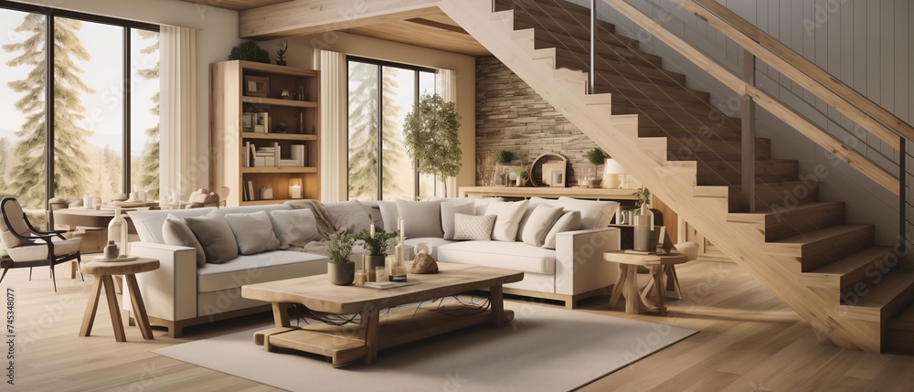 interior with white sofa, 3d render illustration mock up. interior with white sofa, 3d render illustration mock up.