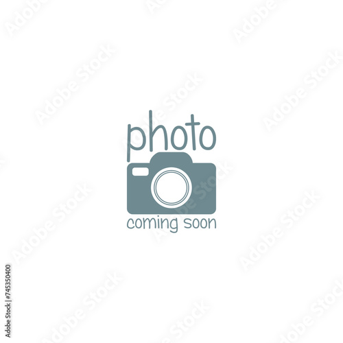  Photo coming soon icon isolated on white background