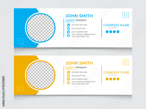 Modern Corporate Business Email Signature Design Template.
