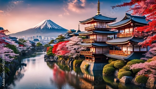 japan city scene, buildings in japan, japanese culture © Gegham