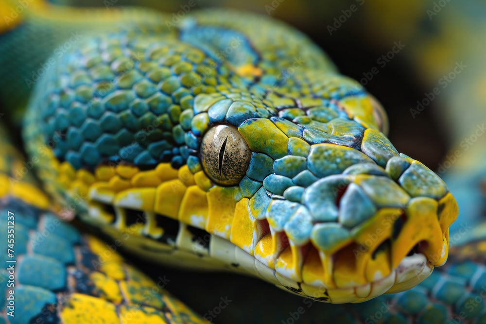 Fototapeta premium Close up of a snake in a nature