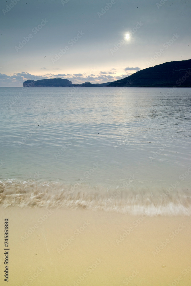 Fototapeta premium Capo Caccia promontory seen from the Porto Conte bay Algheo, Sardinia