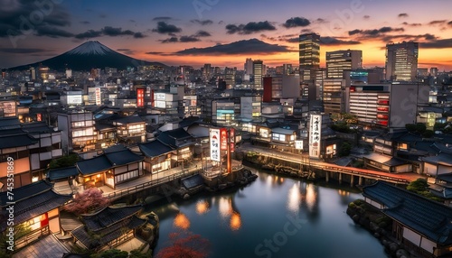 japan city scene, buildings in japan, japanese culture