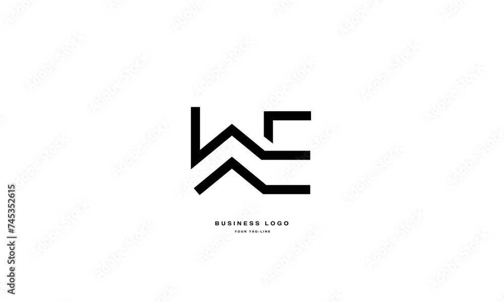 WE, EW, W, E, Abstract Letters Logo Monogram WE, EW, W, E, Abstract Letters Logo Monogram