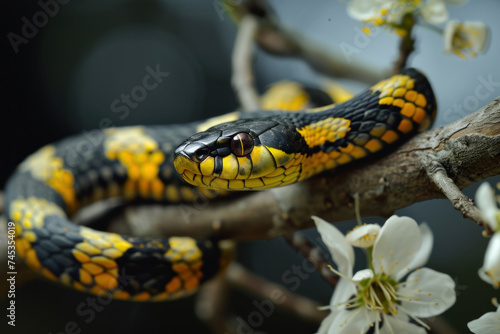 Close up of a snake in a nature