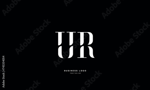 Alphabet Letters UR,RU, Initials Logo Monogram