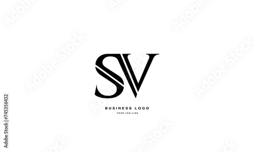 SV, VS, S, V, Abstract Letters Logo monogram