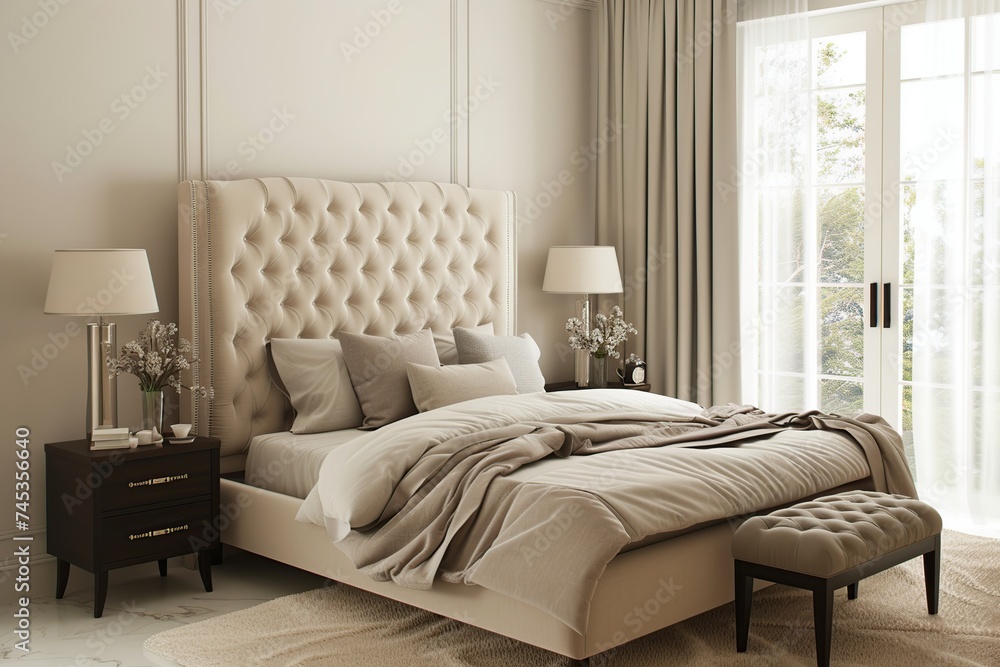 Fototapeta premium Stylish interior of modern bedroom