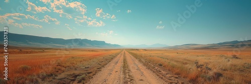 a dirt road leading to nowhere in the desert montana
