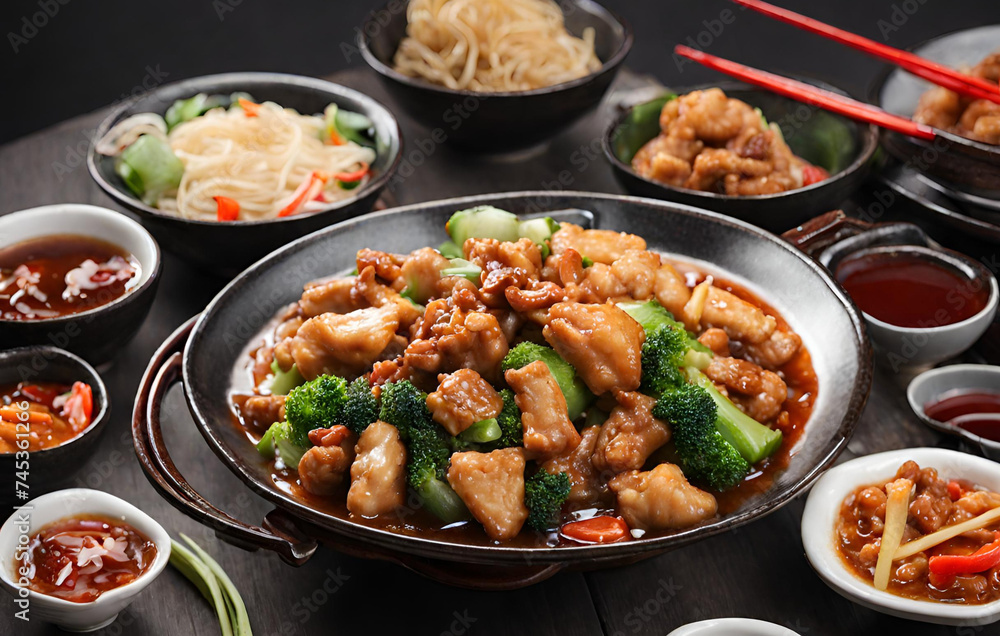 AI Generated. AI Generative. Stir fried fresh vegetables. Healthy diet meal food on plate. Dinner time. Graphic Art Pro Photo
AI Generated. AI Generative. Stir fried fresh vegetables. Healthy diet meal food on plate. Dinner time. Graphic Art Pro Photo