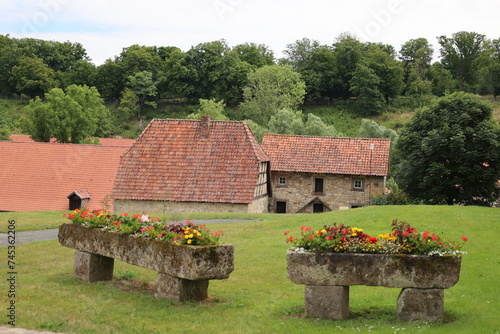 Blick auf Kloster Dalheim im Paderborner Land	 photo