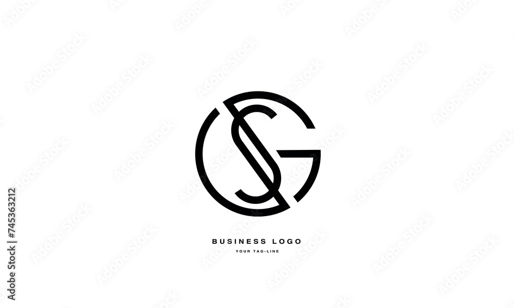 SG, GS, S, G, Abstract Letters Logo Monogram SG, GS, S, G, Abstract Letters Logo Monogram