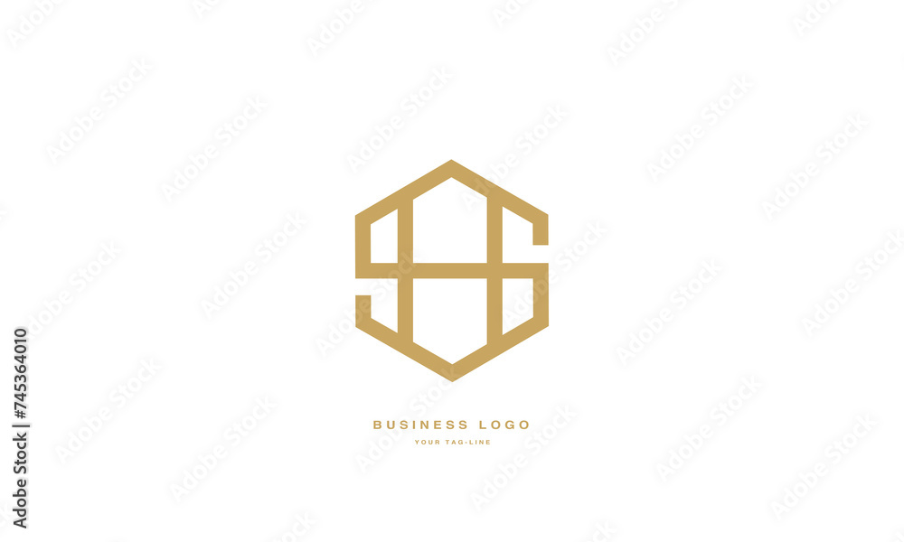 SH, HS, S, H, Abstract Letters Logo Monogram SH, HS, S, H, Abstract Letters Logo Monogram