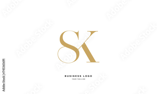 SK, KS, S, K, Abstract Letters Logo Monogram