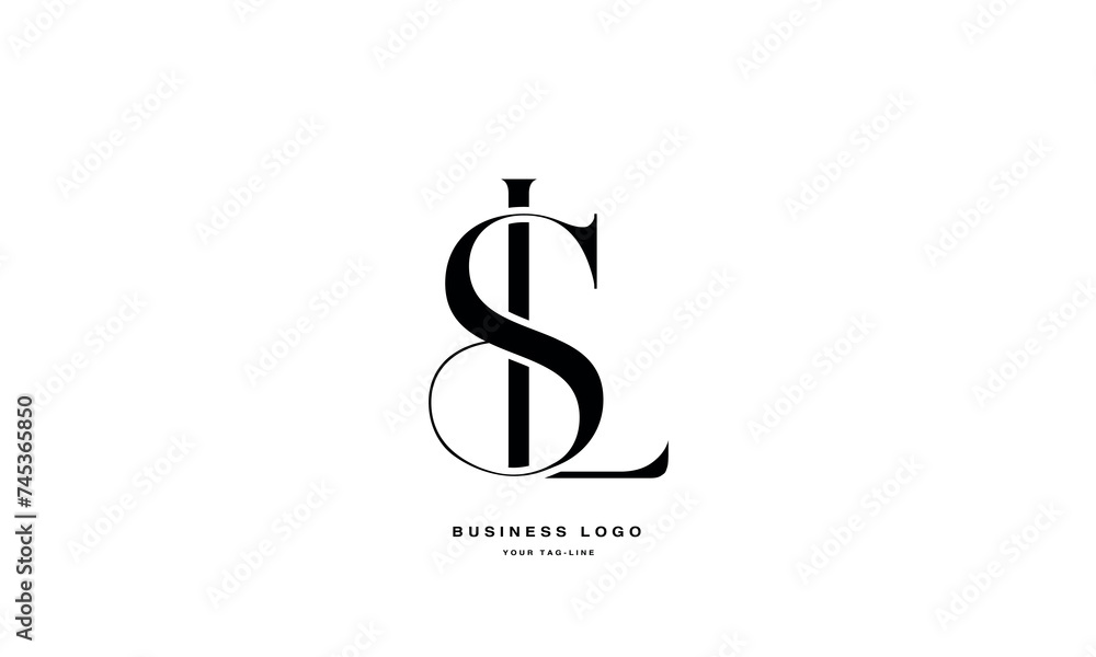 Obraz premium SL, LS, S, L, Abstract Letters Logo Monogram