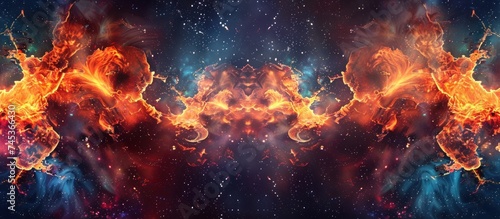 phoenix in galaxy background