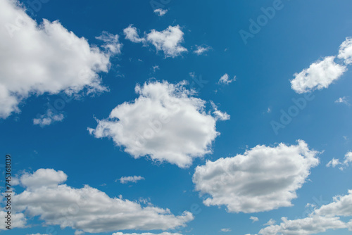 Clouds background. Blue sky with white clouds