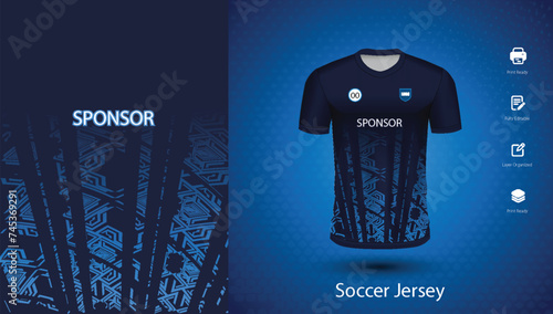 Vector vector soccer jersey design for sublimation or sports tshirt design for cricket football
