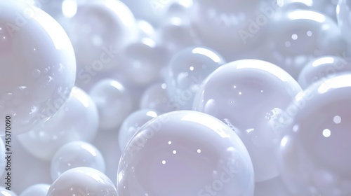 Kid's playing room interior. Pastel color white, grey, pink plastic balls background for baby activity. Copyspace.