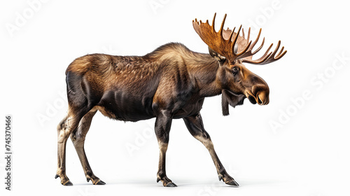 moose isolated on the white background