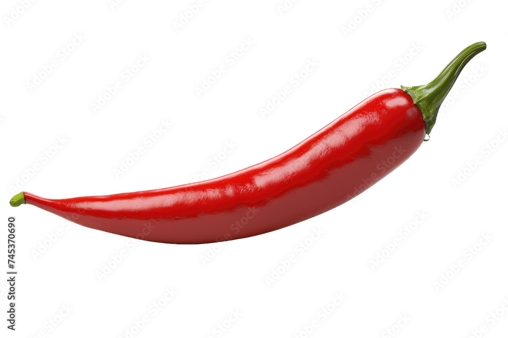 Red Hot Pepper on White Background