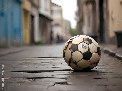 soccer ball in the street